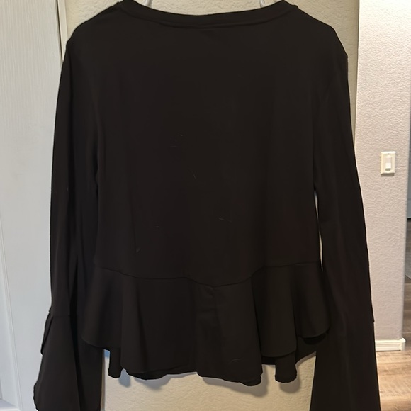 Women’s Guest Editor, Black, flare sleeve T-shirt - Picture 3 of 6